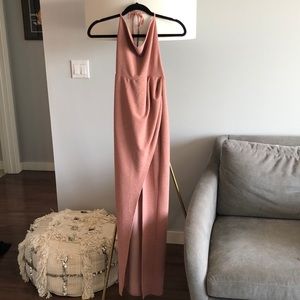 Michael Costello x revolve formal dress with slit